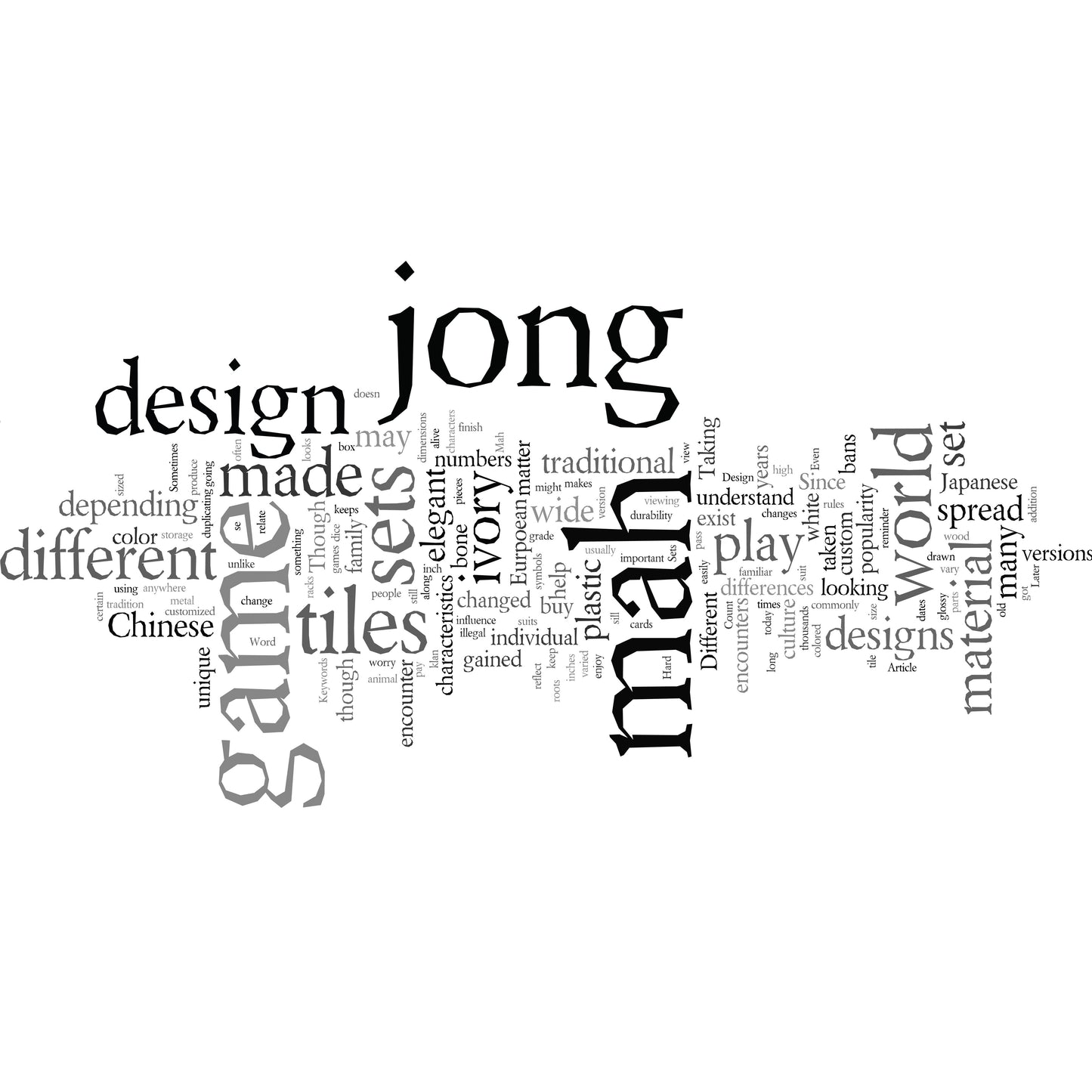American Mahjong Set Design Art Print – Modern Typography Wall Decor