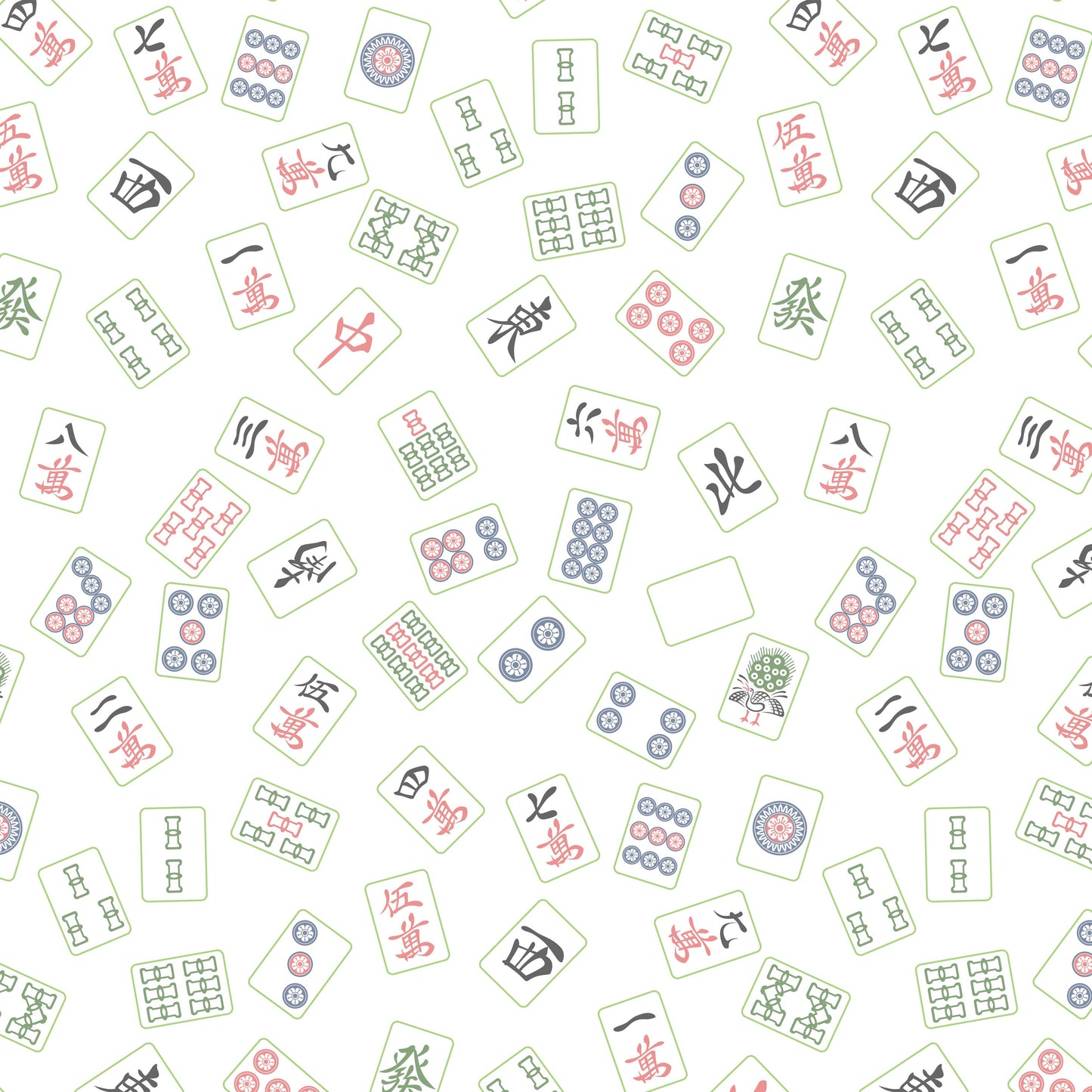 Classic Pattern American Mahjong Acrylic Tiles Set