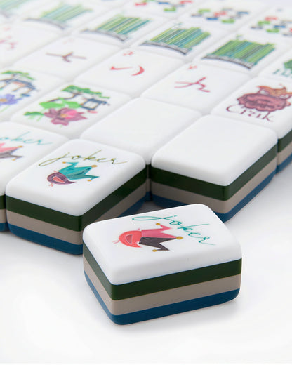 Custom Made 4 Layer American Mahjong Acrylic Tiles-Mock Jade
