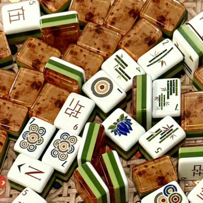 Custom Made 4 Layer American Mahjong Acrylic Tiles-Mock Wood